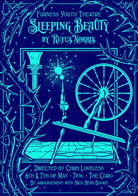 Sleeping Beauty at the Coro Ulverston.  Art Nouveau Style Posteer by Ed Norden